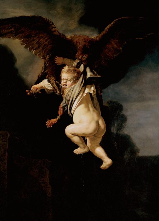 REMBRANDT Harmenszoon van Rijn The rape of Ganymede (mk33)